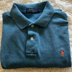 Polo Ralph Lauren Classic Fit Soft Cotton Polo Shirt Color Blue Men's Large